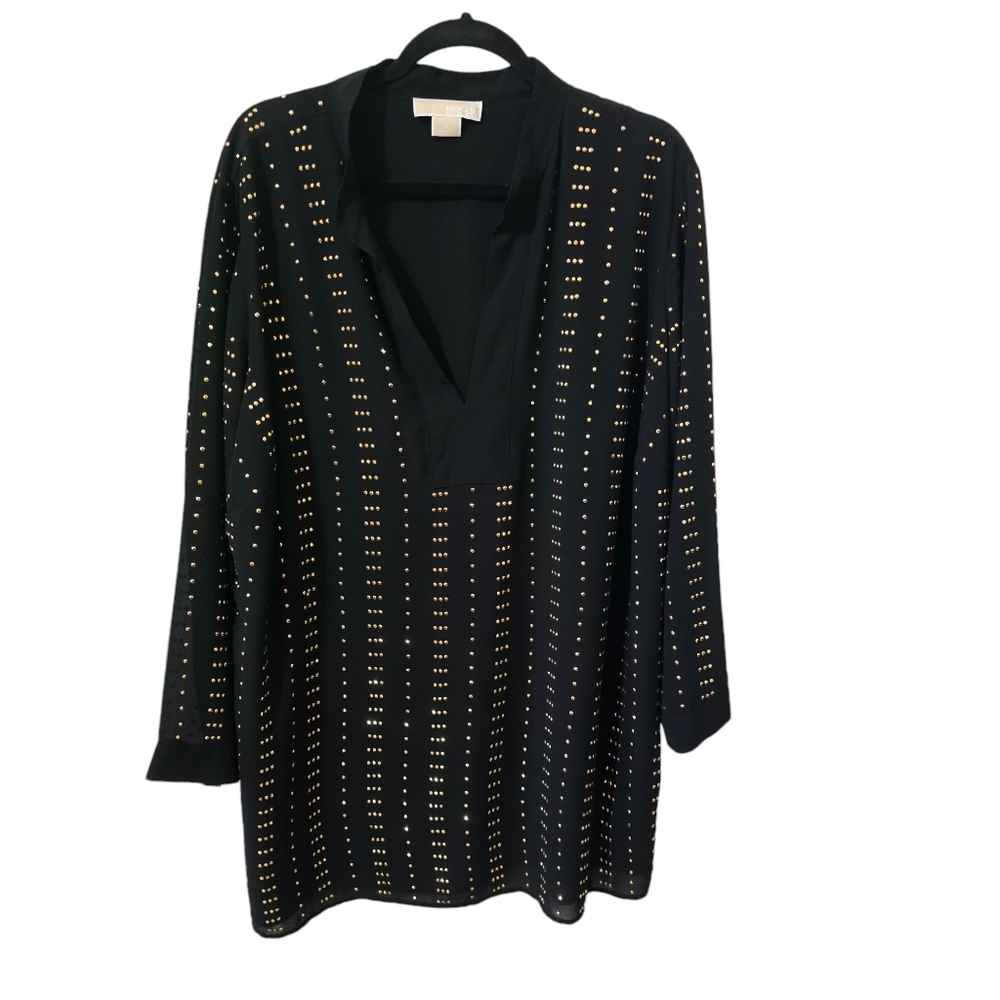 Michael Kors blouse blk and gold size 3X